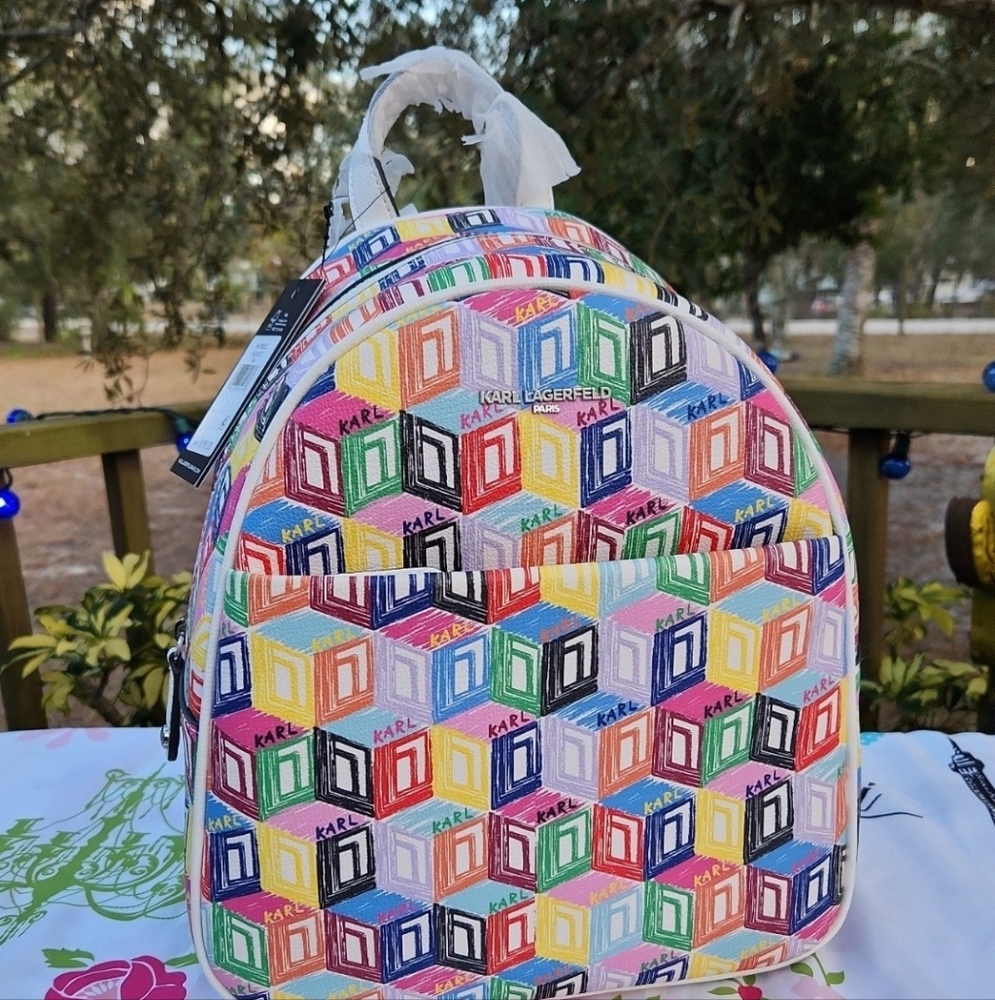 Karl Lagerfeld Multi Color Backpack  NWT